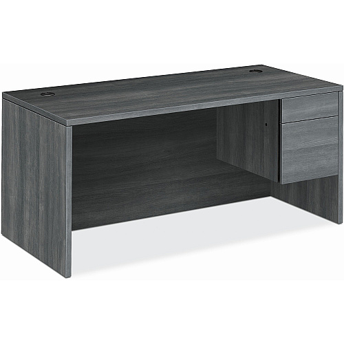HON 10500 H10583R Pedestal Desk 29.5" Height x 66" Width x 30" Depth - 2 x Box, File Drawer(s)Right Side - Finish: Sterling Ash (10583RLS1)