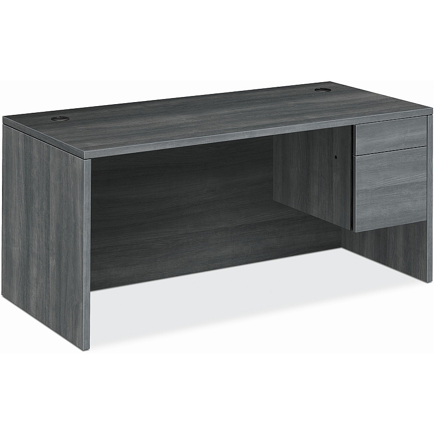 HON 10500 H10583R Pedestal Desk 29.5" Height x 66" Width x 30" Depth - 2 x Box, File Drawer(s)Right Side - Finish: Sterling Ash (10583RLS1)