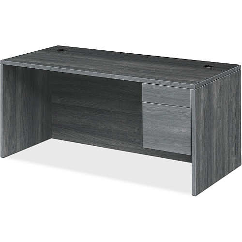 HON 10500 H10585R Pedestal Desk 29.5" Height x 72" Width x 36" Depth - 2 x Box, File Drawer(s)Right Side - Finish: Sterling Ash (10585RLS1)
