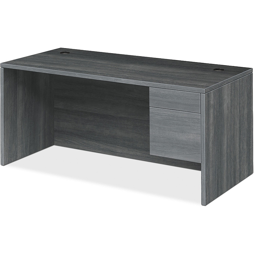 HON 10500 H10585R Pedestal Desk 29.5" Height x 72" Width x 36" Depth - 2 x Box, File Drawer(s)Right Side - Finish: Sterling Ash (10585RLS1)
