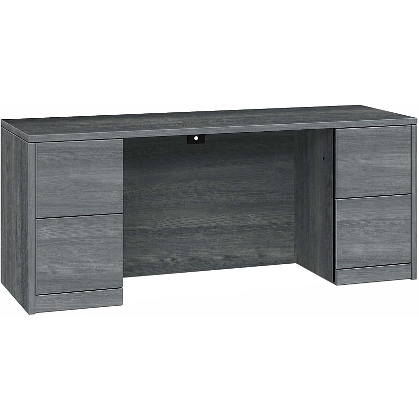 HON 10500 H105900 Pedestal Credenza 29.5" Height x 72" Width x 24" Depth - 4 x File Drawer(s) - Double Pedestal - Finish: Sterling Ash (105900LS1)