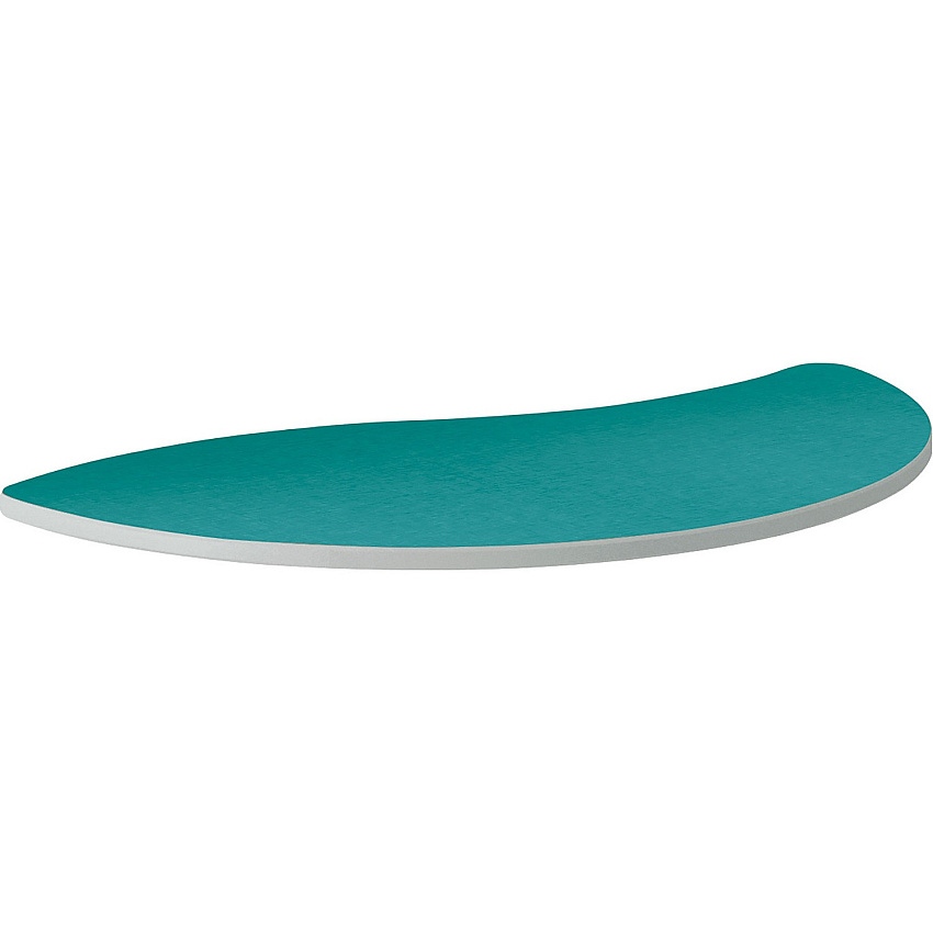 HON Build Series Wisp Shape Tabletop Half Round Top - 25" to 34" Adjustment x 54" Width x 30" Depth - Moroccan - 1 Each (SN3054ENLM1K)