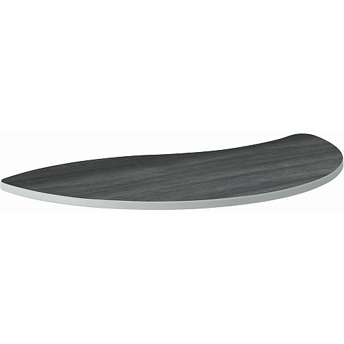 HON Build Series Wisp Shape Tabletop Half Round Top - 25" to 34" Adjustment x 54" Width x 30" Depth - Sterling Ash - 1 Each (SN3054ENLS1K)