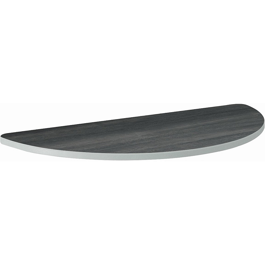 HON Build Series Half-round Tabletop Half Round Top - 25" to 34" Adjustment x 60" Width x 30" Depth - Sterling Ash - 1 Each (SH3060ENLS1K)