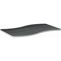HON Build Series Ribbon Shape Tabletop Ribbon Top - 6 Seating Capacity - 25" to 34" Adjustment x 54" Width x 30" Depth - Sterling Ash - 1 Each (SW3054ENLS1K)