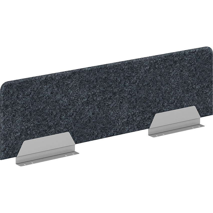 HON HUVDSAO1348 Privacy Screen 46" Width x 13" Height - Silver Frame - Polyethylene Terephthalate (PET) - Dark Gray - 1 Each (VDS1348Y4PR6)