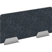 HON HUVDSAO2048 Privacy Screen 46" Width x 20" Height - Silver Frame - Polyethylene Terephthalate (PET) - Dark Gray - 1 Each (VDS2048Y4PR6)