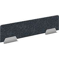 HON HUVDSAO1360 Privacy Screen 58" Width x 13" Height - Silver Frame - Polyethylene Terephthalate (PET) - Dark Gray - 1 Each (VDS1360Y4PR6)