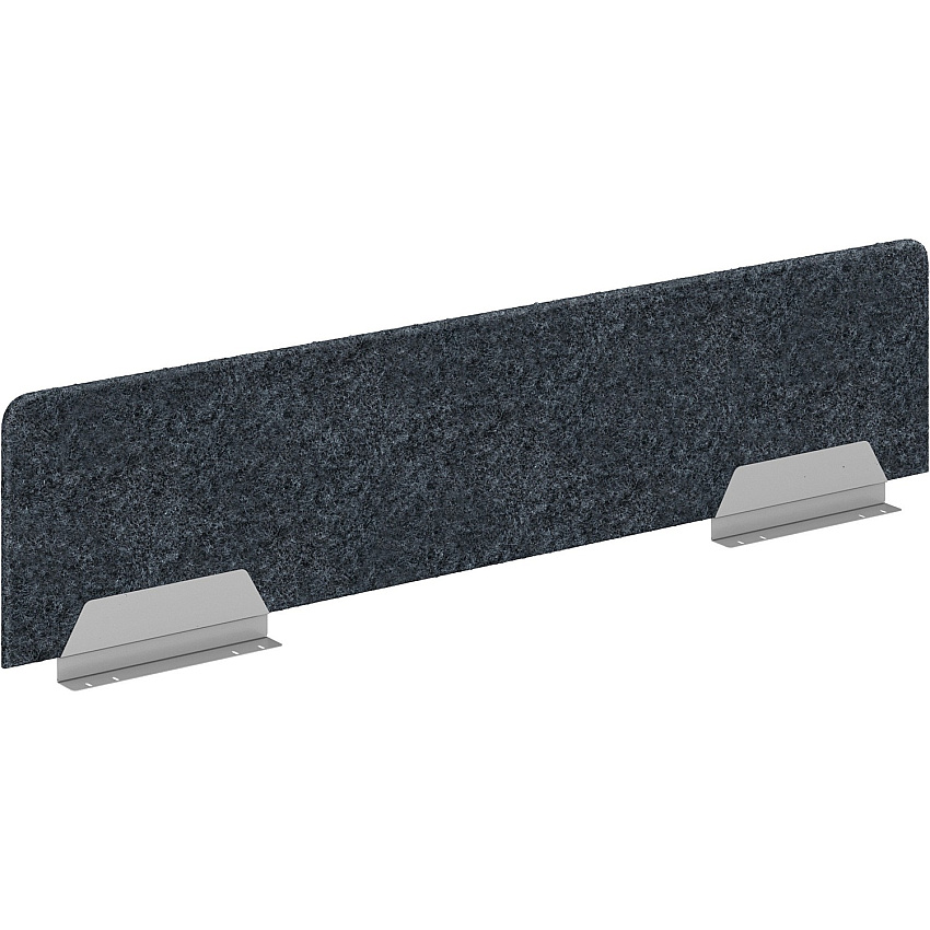 HON HUVDSAO1360 Privacy Screen 58" Width x 13" Height - Silver Frame - Polyethylene Terephthalate (PET) - Dark Gray - 1 Each (VDS1360Y4PR6)