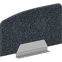HON HUVDSSE1324 Privacy Screen 23.3" Width x 13" Height - Silver Frame - Polyethylene Terephthalate (PET) - Dark Gray - 1 Each (VSS1324Y4PR6)