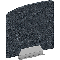 HON HUVDSSE2024 Privacy Screen 23.3" Width x 20" Height - Silver Frame - Polyethylene Terephthalate (PET) - Dark Gray - 1 Each (VSS2024Y4PR6)