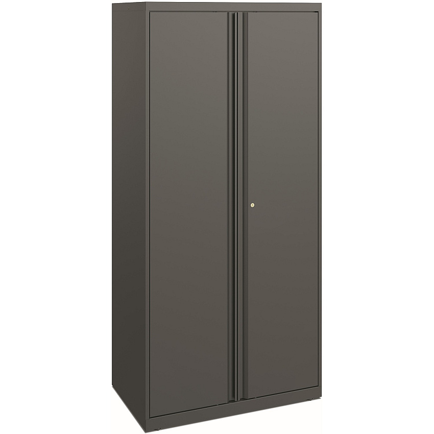 HON Flagship HFMSC186430RWB Storage Cabinet 30" Depth x 64" Height - Lockable, Leveling Glide, Removable Lock, Key Lock, Modular - Charcoal - Charcoal (SC186430LGS)