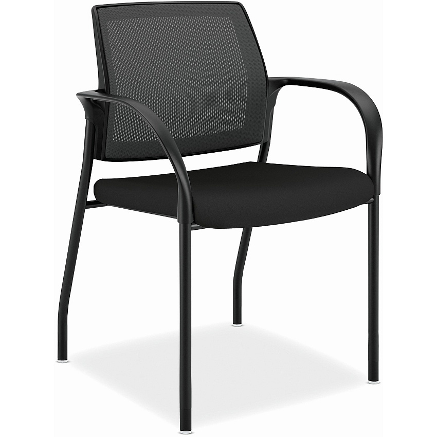 HON Ignition Chair Black Seat Color - Fabric Seat Material - Black Back Color - Mesh Back Material - Black Frame Color - Steel Frame Material - Black - Armrest - 1 Each (IS108IMCU10)