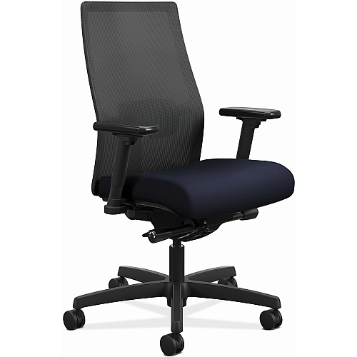HON Ignition 2.0 Chair Navy Seat Color - Fabric Seat Material - Black Back Color - Mesh Back Material - Black Frame Color - Mid Back - Navy - 1 Each (I2M2AMLC98TK)