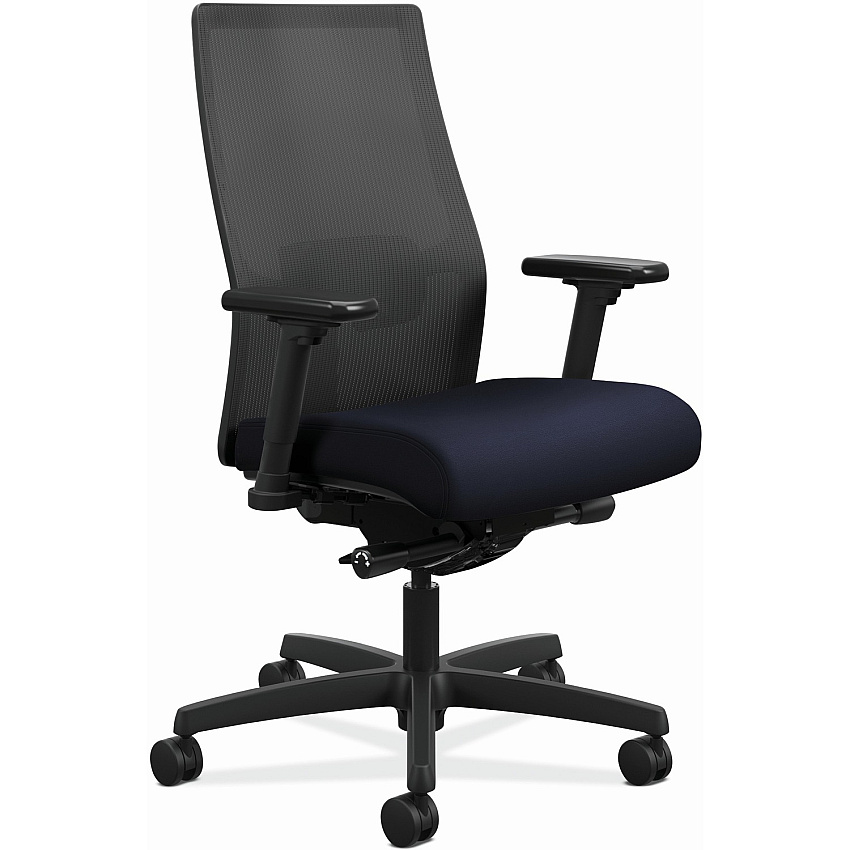 HON Ignition 2.0 Chair Navy Seat Color - Fabric Seat Material - Black Back Color - Mesh Back Material - Black Frame Color - Mid Back - Navy - 1 Each (I2M2AMLC98TK)