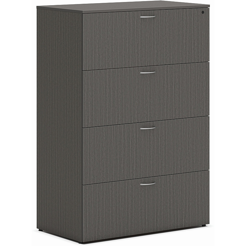 HON Mod HLPLLF3620L4 Lateral File 53" Height x 36" Width x 20" Depth - 4 - Finish: Slate Teak (LLF3620L4LS1)