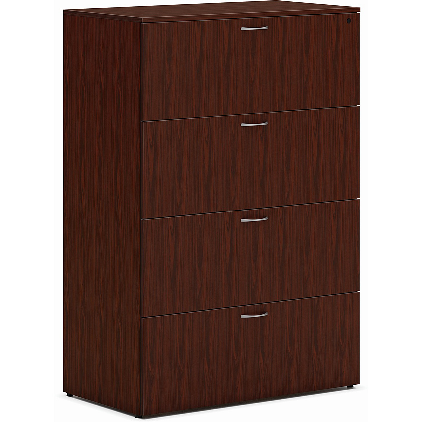 HON Mod HLPLLF3620L4 Lateral File 53" Height x 36" Width x 20" Depth - 4 - Finish: Traditional Mahogany (LLF3620L4LT1)