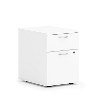 HON Mod HLPLPMBF Pedestal 20" Height x 15" Width x 20" Depth - 2 x Box, File Drawer(s) - Finish: Simply White (PLPMBFLP1)