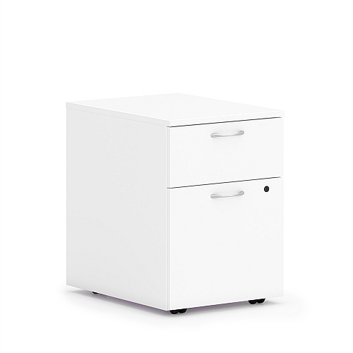 HON Mod HLPLPMBF Pedestal 20" Height x 15" Width x 20" Depth - 2 x Box, File Drawer(s) - Finish: Simply White (PLPMBFLP1)