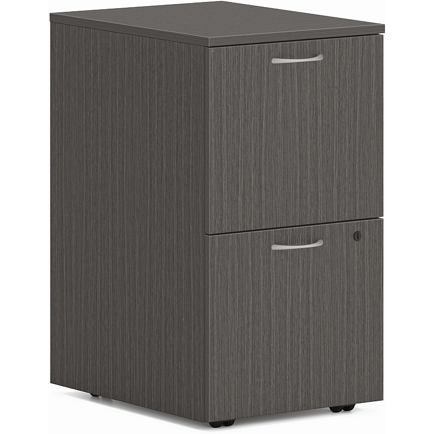 HON Mod HLPLPMFF Pedestal 28" Height x 15" Width x 20" Depth - 2 x File Drawer(s) - Finish: Slate Teak (PLPMFFLS1)