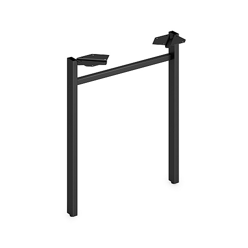 HON Mod HLPLLEG24U Worksurface U-Leg x 24" Width - Finish: Black (LPLLEG24UBLK)