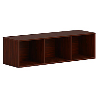 HON Mod Wall Mounted Storage | Open | 48"W | Traditional Mahogany Finish 39.8" Height x 48" Width x 14" Depth - Finish: Mahogany (PLWMH48LT1)