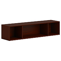 HON Mod Wall Mounted Storage | Open | 60"W | Traditional Mahogany Finish 39.8" Height x 60" Width x 14" Depth - Finish: Traditional Mahogany (PLWMH60LT1)