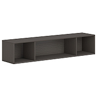HON Mod Wall Mounted Storage | Open | 66"W | Slate Teak Finish 39.8" Height x 66" Width x 14" Depth - Finish: Slate Teak (PLWMH66LS1)