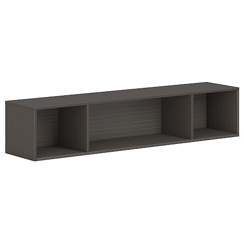 HON Mod Wall Mounted Storage | Open | 66"W | Slate Teak Finish 39.8" Height x 66" Width x 14" Depth - Finish: Slate Teak (PLWMH66LS1)