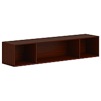 HON Mod Wall Mounted Storage | Open | 66"W | Traditional Mahogany Finish 39.8" Height x 66" Width x 14" Depth - Finish: Traditional Mahogany (PLWMH66LT1)