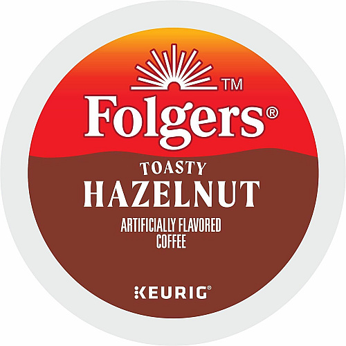 Folgers&reg; K-Cup Toasty Hazelnut Coffee Compatible with Keurig Brewer - Medium - K-Cup - Hazelnut Cream - 24 / Box (7463)