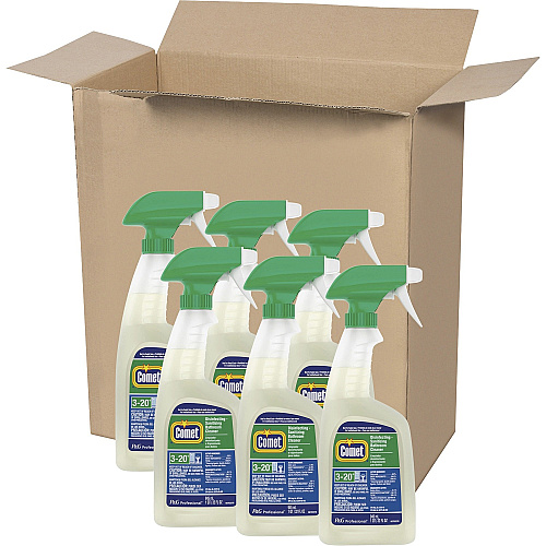 Comet Disinfecting Bath Cleaner Ready-To-Use - 32 fl oz (1 quart) - Citrus Scent - Disinfectant, Scrub-free, Non-abrasive, Rinse-free - Green - 6 / Carton (19214CT)