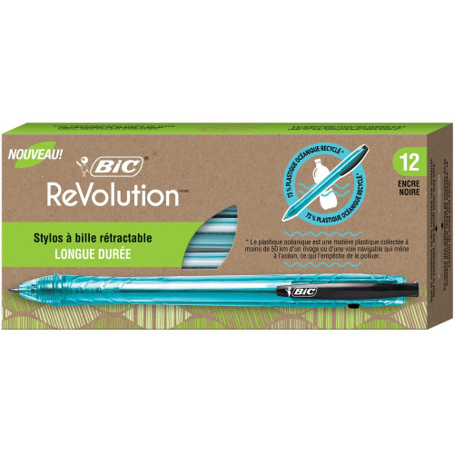 BIC ReVolution Ocean Retractable Ballpoint Pen (BPRR11BK)