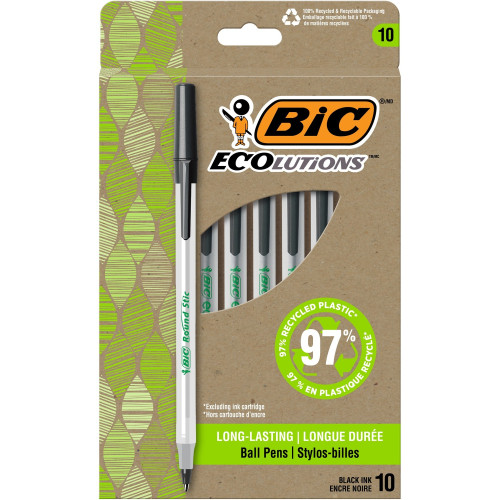 BIC ReVolution Round Stic Ballpoint Pen (GSME10BK)