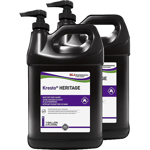 SC Johnson Super Heavy Duty Hand Cleanser Fresh Citrus Scent - 1 gal - Pump Bottle Dispenser - Soil Remover, Grease Remover, Adhesive Remover, Asphalt Remover - Hand, Industrial, Automotive - Clear - Non-toxic, Heavy Duty, Non-abrasive, Biodegra (09102CT)
