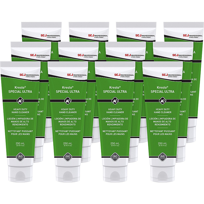 SC Johnson Kresto Special Ultra Hand Cleaner 8.45 fl oz - Paint Remover - Hand, Industrial, Automotive - Brown - Soap-free, Heavy Duty, Odorless, Silicone-free - 12 / Carton (KSP250MLCT)