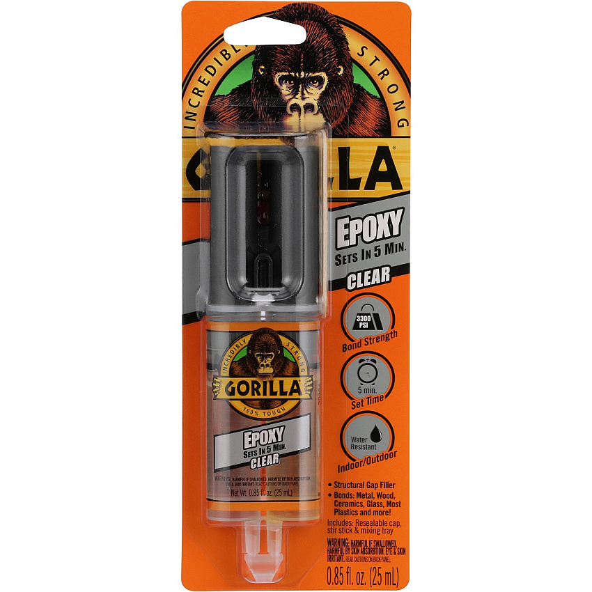 Gorilla Glue Epoxy Clear Glue 0.85 oz - Clear - 1 Each (4200101)