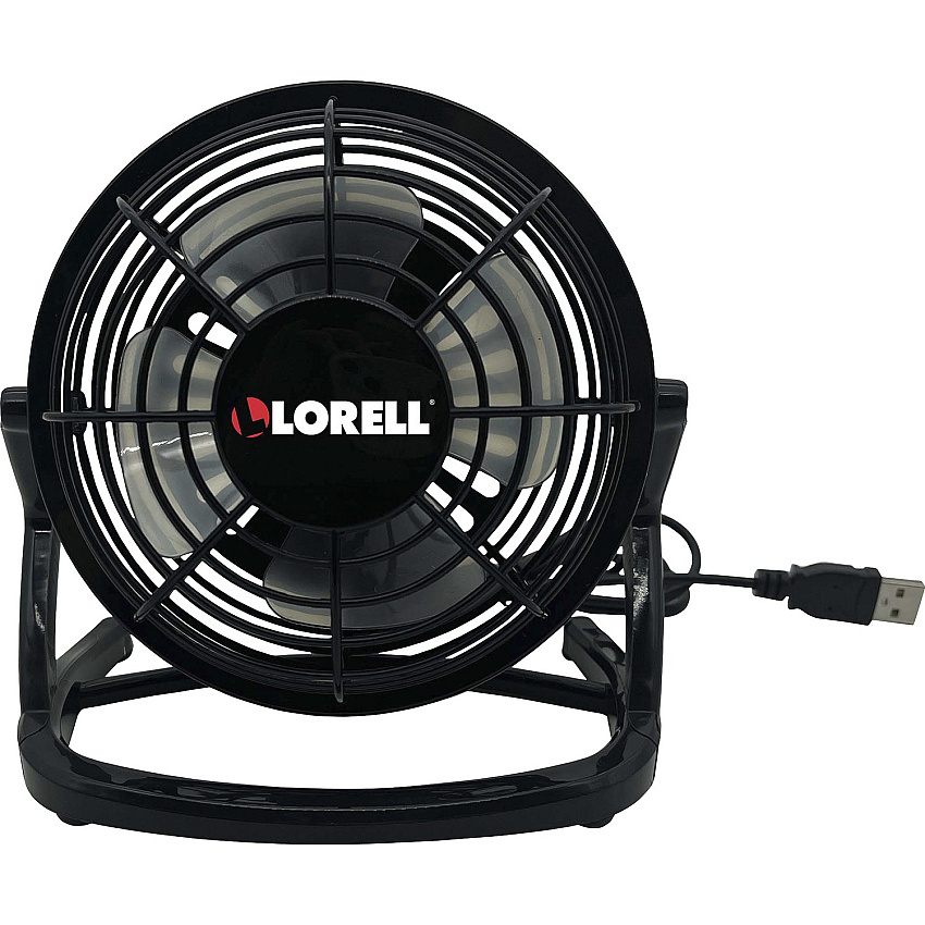 Lorell USB-powered Personal Fan Adjustable Tilt Head, Durable, USB Powered, Compact - Metal, Plastic - Black (LLR18474)