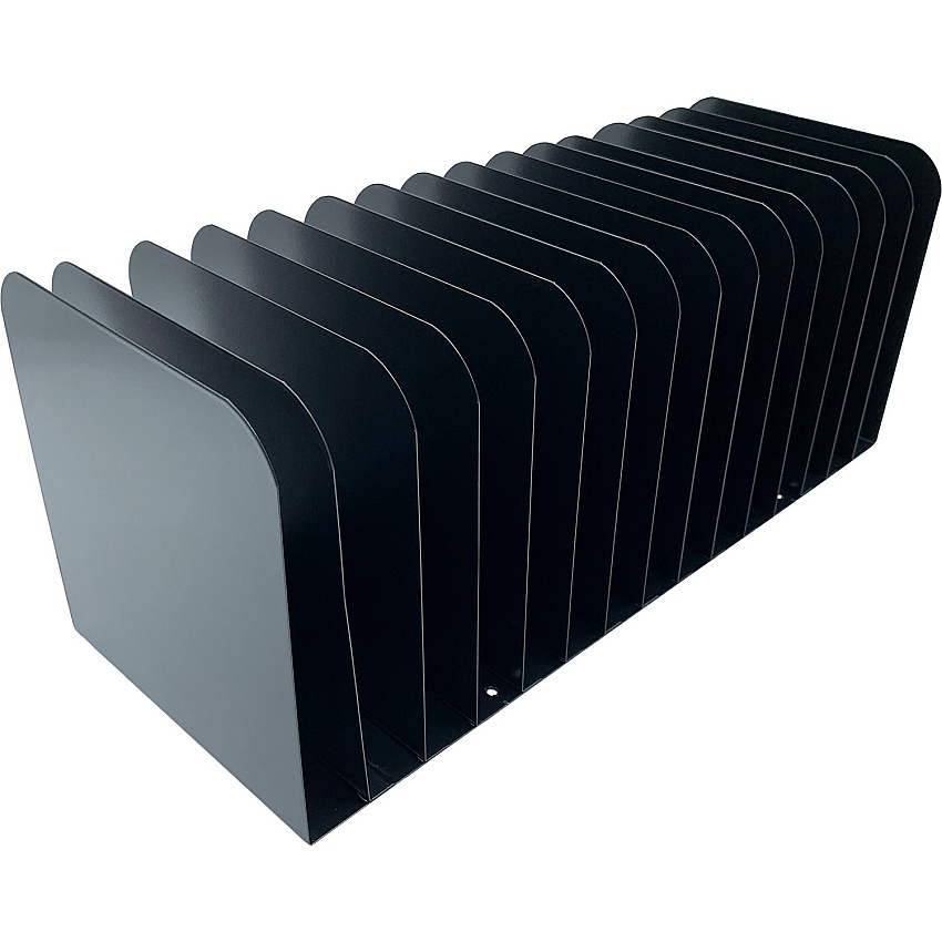 Huron 15-slot Vertical Message Rack 15 Compartment(s) - Vertical - 6.50" Height x 16" Width x 16.25" Depth - Durable - Black - Steel - 1 Each (HASZ0178)