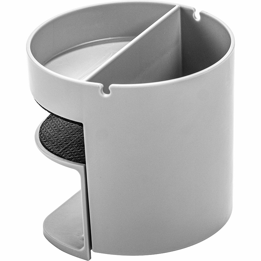 Deflecto Small Standing Desk Organizer 3.50" Height x 3.85" Width x 3.85" Depth - Portable, Spring Loaded, Built-in Cord Catcher - Gray - Acrylonitrile Butadiene Styrene (ABS) - 1 Each (400001)