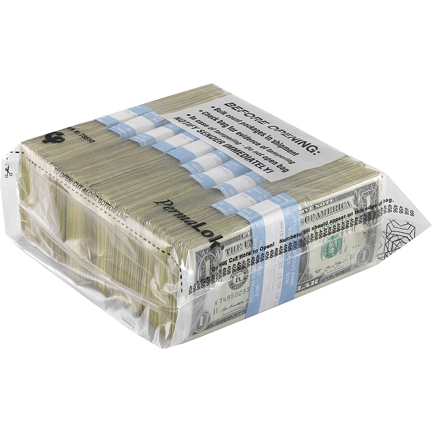 ControlTek PermaLOK Bundle Bags 9.25" Length x 8" Width - Clear - Cash, Bill - 250 / Pack (585012)