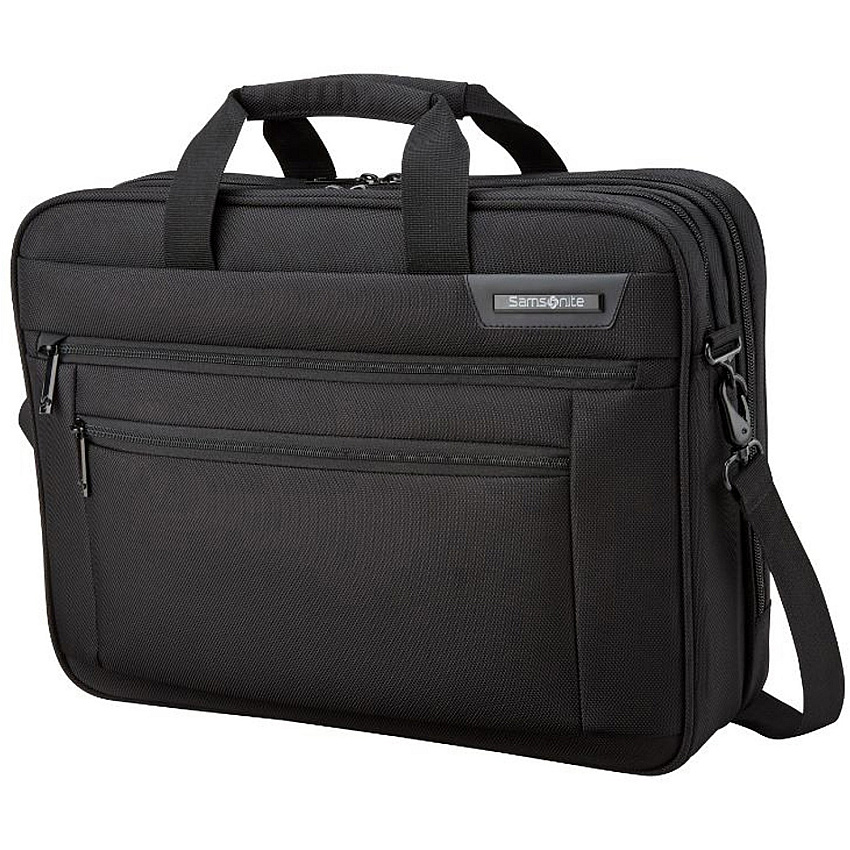 Samsonite Classic Business 2.0 Carrying Case (Briefcase) for 17" Notebook - Black Handle, Carrying Strap, Shoulder Strap - 12.5" Height x 17.5" Width x 4.5" Depth - 1 Each (1412721041)