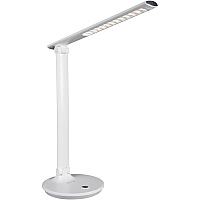 OttLite Emerge Led Lamp 23" Height x 6.8" Width - LED Bulb - Faux Leather - USB Charging, ClearSun LED, Dimmable, Touch-activated, Energy Saving, Adjustable Height - 440 lm Lumens - Chrome, Plastic - Desk Mountable, Table Top - White - for D (CS59009SHPR)