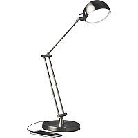 OttLite Wellness Series Refine LED Desk Lamp 24" Height - LED Bulb - Brushed Nickel, Metal - USB Charging, Adjustable Brightness, Touch-activated, Adjustable Height, Adjustable Knob, Adjustable Angle, ClearSun LED - 400 lm Lumens - Nickel,  (F1D83BN9SHPR)