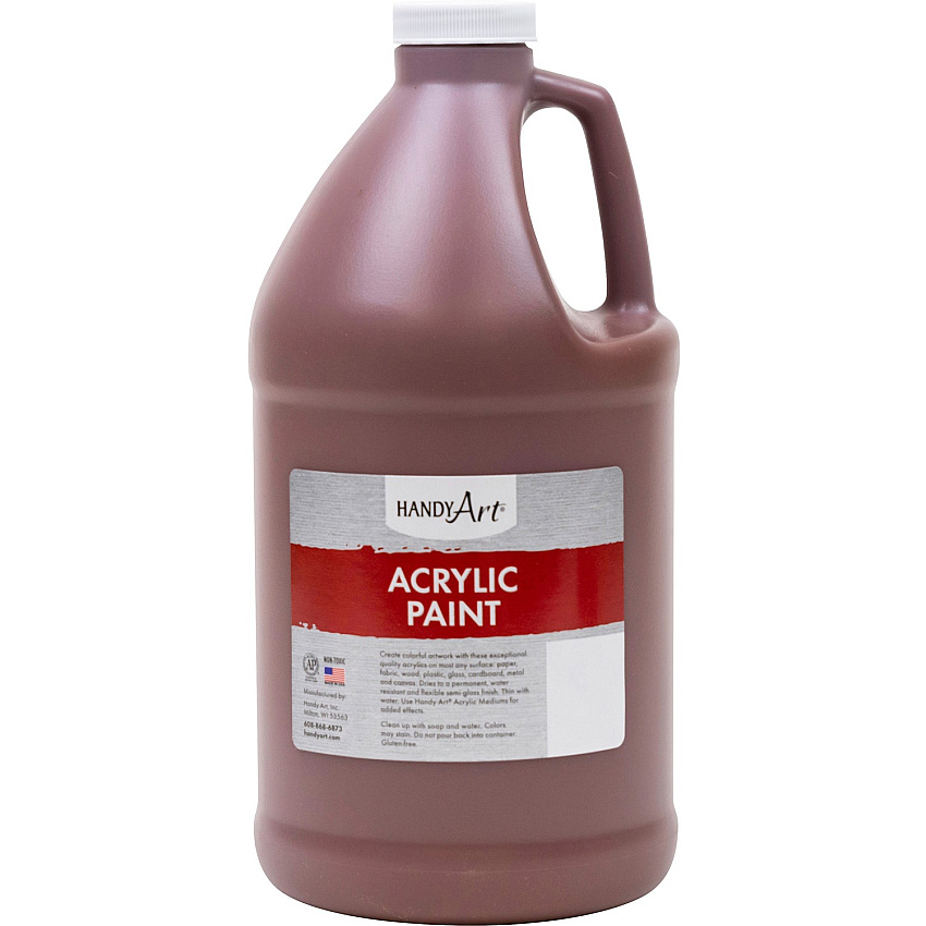 Handy Art Acrylic Paint Burnt Sienna - 2 quart - Washable - 1 Each (102085)