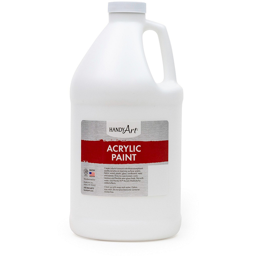 Handy Art Acrylic Paint Titanium White - 2 quart - Washable - 1 Each (102000)