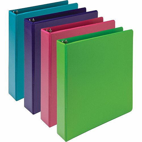 Samsill Earthchoice Durable View Binder 1 1/2" Binder Capacity - Letter - 8 1/2" x 11" Sheet Size - 325 Sheet Capacity - 3 Ring(s) - Fastener(s): Round Ring - Pocket(s): 2, Internal - Chipboard - Assorted - Recycled - Bio-based, Durable, Clear O (MS48659)