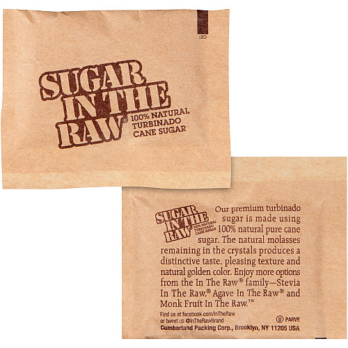 Sugar In The Raw Natural Turbinado Cane Sugar Packets Molasses Flavor - Natural Sweetener - 200 / Box (50319)