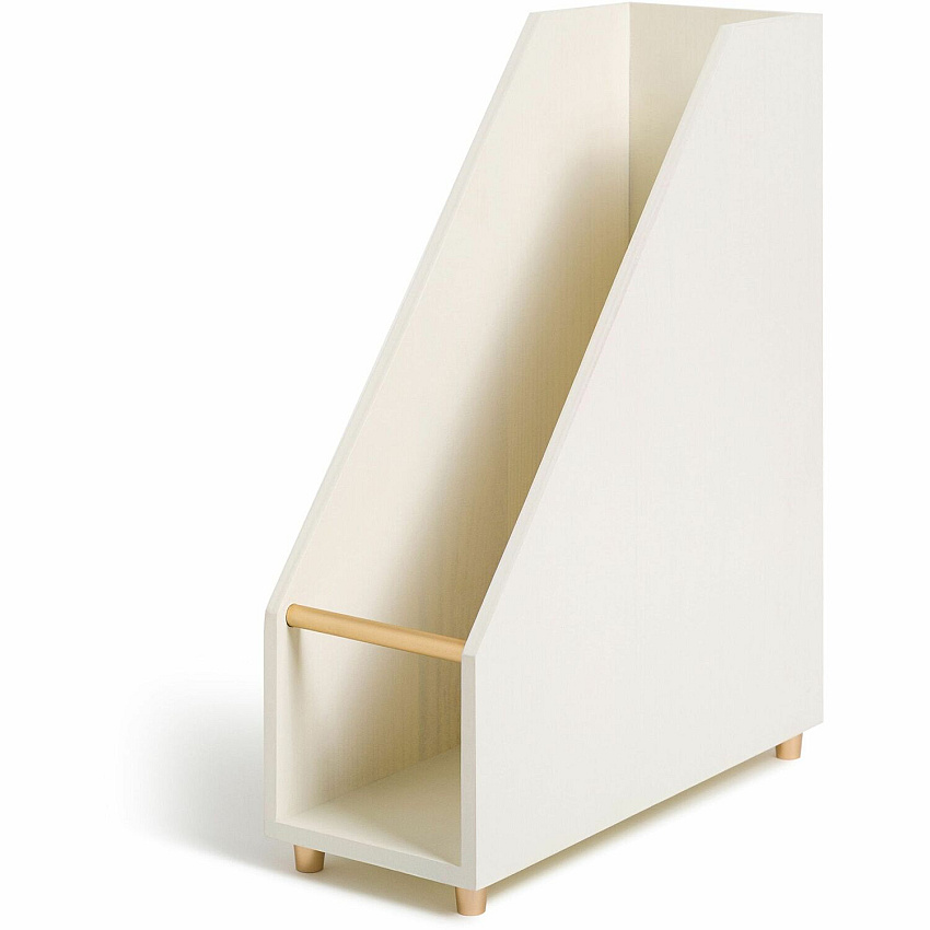 U Brands Juliet Collection Magazine Holder White - Pine Wood - 1 Each (3463U0206)