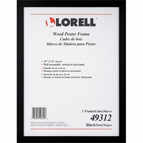 Lorell Wide Frame 18" Frame Size - Rectangle - Horizontal, Vertical - Black - 1 Each (LLR49312)